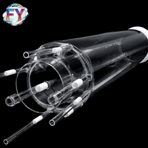 Custom Quartz Process Tube Assembly for Semiconductor Furnace and High Temperature Processing Equipment